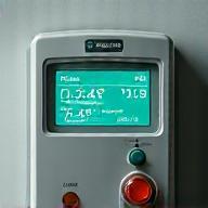 Smart electric meter displaying energy usage