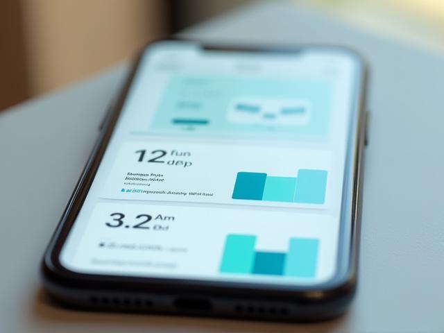 Mobile app screenshot carousel showing usage graphs and notifications